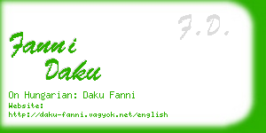 fanni daku business card